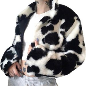 Cowprint Crop Jacket